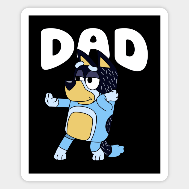 Bluey Dad Dance Magnet by Kuturupiah